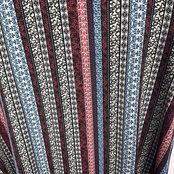 BCBGeneration Med Dress Multi Color Striped Mock Turtleneck Short Sleeve Mini - Picture 3 of 8